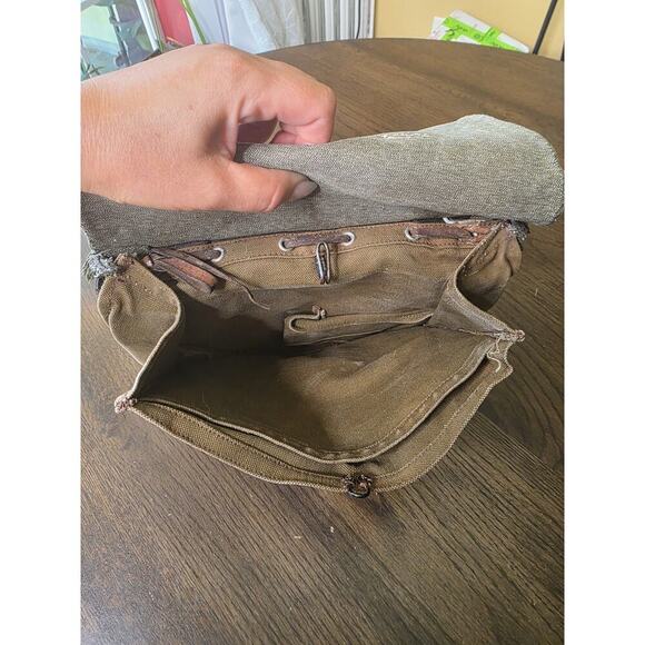 Vintage Military Shoulder Satchel Haversack Canvas Bag WWI WW2 - Picture 13 of 16